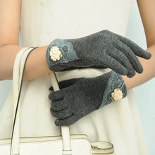 Women Cotton Touch Screen Glove Bow Flower Lace Warm Wrist Gloves Mittens NW