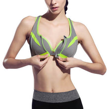 Women Zipper Front vest Push Up Shockproof Top Underwear with Inner Pad Workout Fitness vest NW