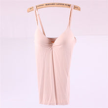Womens Adjustable Strap Tops Built In Bra Padded Bra Modal Soft Tank Tops Cami Blouse NW