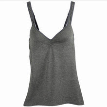 Womens Adjustable Strap Tops Built In Bra Padded Bra Modal Soft Tank Tops Cami Blouse NW