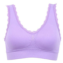 Womens exercise fitness Bra Padded Bras Lace Crop Top Stretch workout Vest New NW