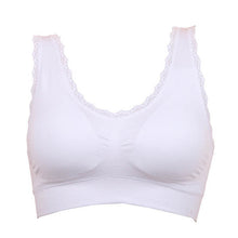 Womens exercise fitness Bra Padded Bras Lace Crop Top Stretch workout Vest New NW