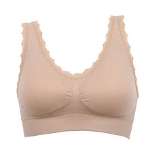 Womens exercise fitness Bra Padded Bras Lace Crop Top Stretch workout Vest New NW