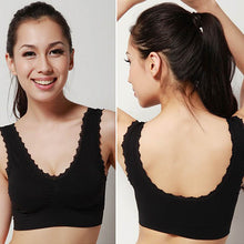 Womens exercise fitness Bra Padded Bras Lace Crop Top Stretch workout Vest New NW