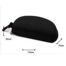 Zipper Eye Glasses Sunglasses Hard Case Box Portable Protector Black Universal NW