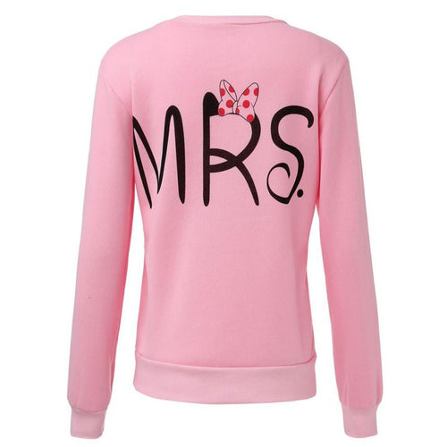 sweatshirt hoodies harajuku Fashion Print MR and MRS Lovers Couples Sweatshirts for Men and Women tracksuits NW